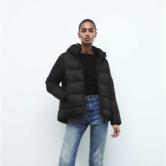 ZARA Hooded Puffer Jacket Color-Green Size-XL NWT - Picture 7 of 16